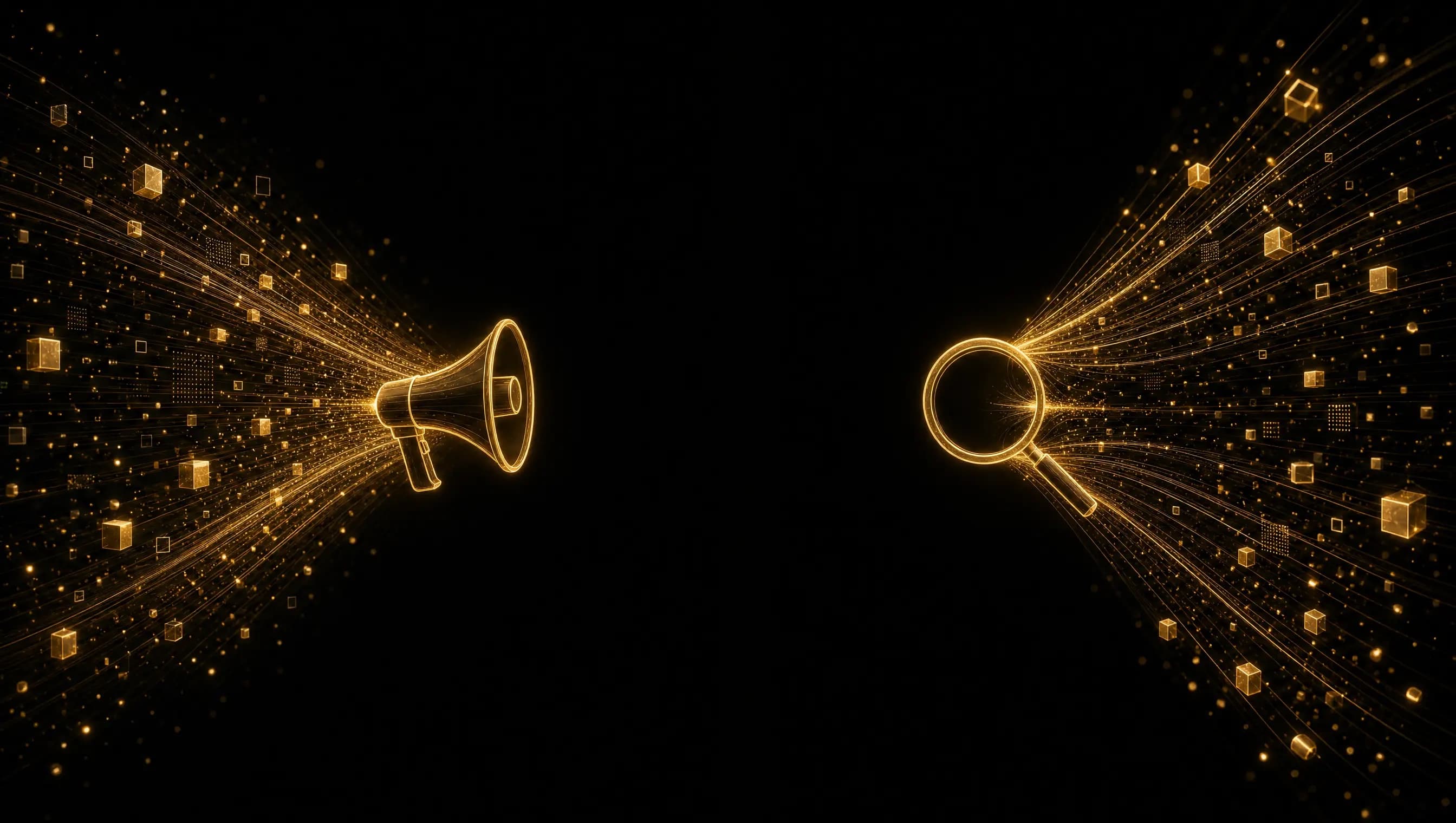 Push vs. Pull: Meta unterbricht mit dem Megafon, Google zieht aktive Nachfrage an wie ein Magnet