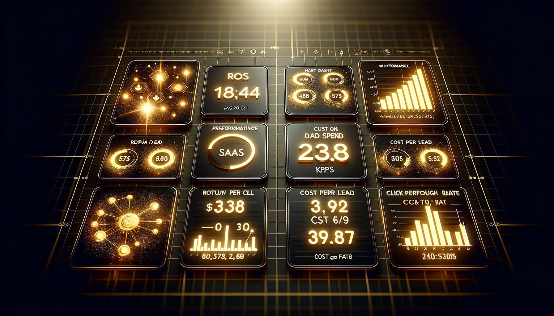 Performance-Dashboard mit KPIs für Meta Ads Kampagnen